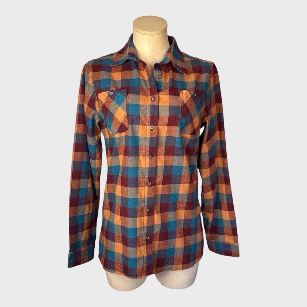 Outdoor Casuals Plaid Button Down Flannel Shirt